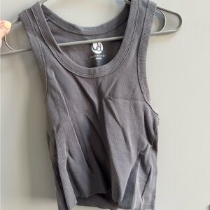 Urban Daizy Gray Fitted Crop Tank Top